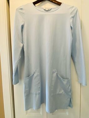 Chadwicks Real Comfort Light Blue Long Sleeve Tunic Dress